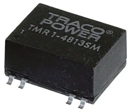 Produktfoto 1 von TRACOPOWER TMR 1SM DC/DC Konverter, 5V dc OUT 200 mA Oberfläche 36V dc 1.5 kV dc 1 W -40 °C 85 °C