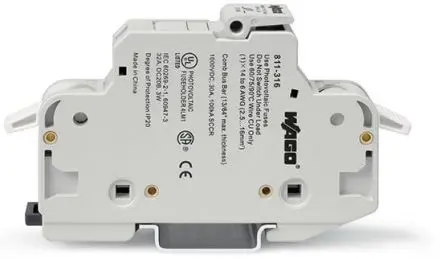 Produktfoto 1 von WAGO Sicherungshalter 10 x 38 mm 811-320 32A 750V ac 2-polig