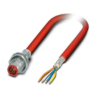 Produktfoto 1 von Phoenix Contact VS Cat.5 Ethernet-Kabel, 500 mm, Rot 4 Abgeschirmt Geschirmt, Aussen ø 6.5 mm Außen-ø , Polyvinylchlorid