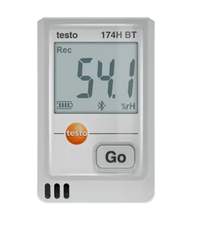 Produktfoto 1 von Testo 174 H BT Temperatur Luftfeuchtigkeit, Temperatur Datenprotokolliergerät, Bluetooth, -20 °C → 70 °C