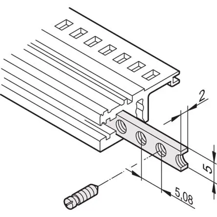 Produktfoto 1 von nVent SCHROFF Gewindeeinsatz, Stahl, Horizontal Rail, 63 TE, 84HP breit, 325 mm hoch, 325 mm tief