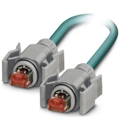Produktfoto 1 von Phoenix Contact NBC Cat.5 Ethernet-Kabel, 2 m, Blau 2 Abgeschirmt Geschirmt, Aussen ø 6.4 mm Außen-ø , Polyurethan
