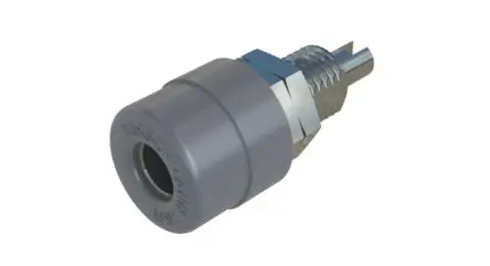 Produktfoto 1 von Hirschmann Test & Measurement 4 mm Buchse Grau Buchse für Laborstecker, Kontakt verzinnt, 60V dc 32A Lot