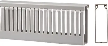 Produktfoto 1 von RS PRO Grau, 40mm x 80 mm Polyvinylchlorid, Länge 2 m, Seitenwand Offen