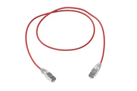 HellermannTyton Connectivity RJ45SPC6A Ethernet-Kabel, 6 m, Rot Geschirmt, Aussen ø 6 mm Außen-ø