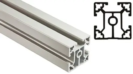 Produktfoto 1 von FlexLink Silber XC Aluminium Strebenprofil 44 x 44 mm, 3-fach Nut 11 mm, Länge 2000 mm XC