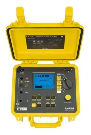 Produktfoto 1 von Chauvin Arnoux CA 6549 Isolationsprüfer 40 V, 5100 V Isolationswiderstand Prüfgerät 10000 GΩ Kat. I 2, Aurix