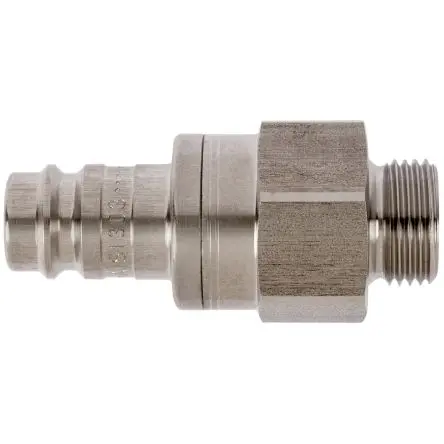 Produktfoto 1 von Legris Pneumatische Schnellsteckkupplung, Messing vernickelt 3/8 in Stecker