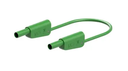 Produktfoto 1 von Staubli Messleitung 19A Stecker / Stecker, Grün Polyvinylchlorid-isoliert 200 cm, 1000V, 600 V