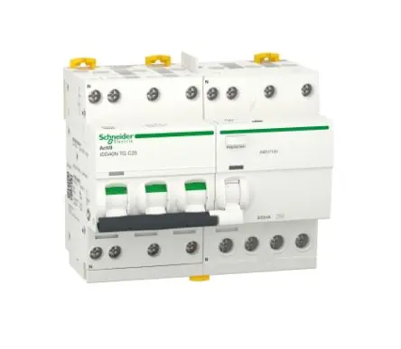 Produktfoto 1 von Schneider Electric Acti9 iDD40N FI/LS-Schalter (RCBO) 32A, 3-polig Typ C, Empfindlichkeit 300 mA