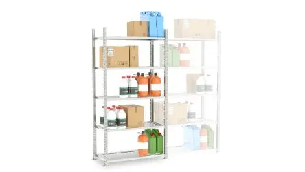 Produktfoto 1 von Manorga Regalsystem, Stahlblech, Galvanisiert, 2000 mm x 1250mm, 400 mm, 3000 kg Last