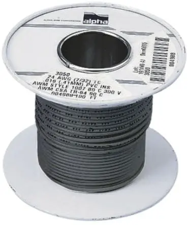 Produktfoto 1 von Alpha Wire 3057 Schaltdraht, 16 AWG 30 m Grau Ø 2.34 mm 26 Litzen Polyvinylchlorid