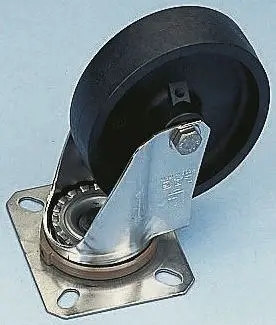 Produktfoto 1 von LAG Drehbar Rolle, Rad ø 100 mm, 150 kg, Ges H. 128 mm, Rad B. 30 mm