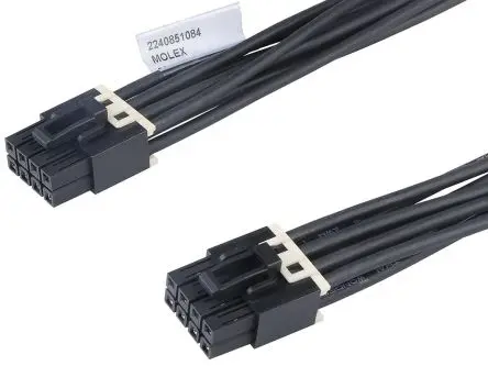 Produktfoto 1 von Molex 8 224085 Kabel-Platine-Kabelkomponente Mini-Fit Max 8 / Crimp-Anschlussklemme Buchse / Buchse, 600 mm