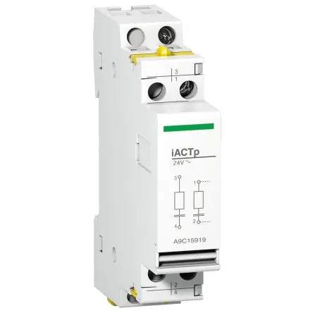 Produktfoto 1 von Schneider Electric Acti9 iCT Hilfskontakt 2-polig DIN-Hutschiene, 2 Wechsler mit Tunnel Anschluss, 240V