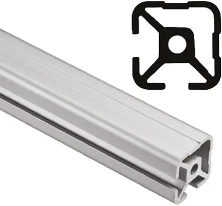Produktfoto 1 von FlexLink Silber Xd Aluminium Strebenprofil 22 x 22 mm, 2-fach Nut 5.5 mm, Länge 3000 mm XD