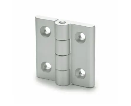 Produktfoto 1 von Elesa Zinklegierung Scharnier Scharnier Festwert Schraubbefestigung Freischwingend, 16.5 mm x 60mm x 60 mm