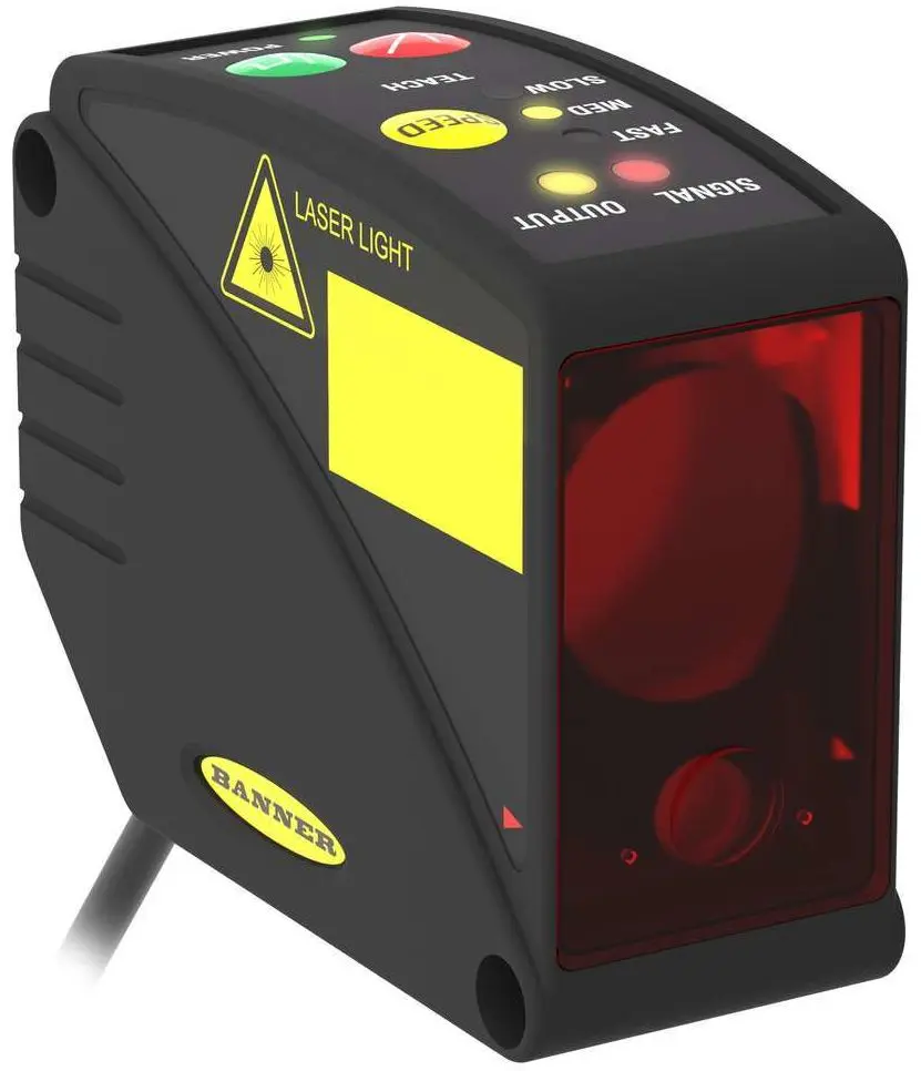 Produktfoto 1 von Banner Rechteckig Ultraschallsensor, Diffus, Bereich 0,3 → 5 m, NPN Ausgang, 2 m