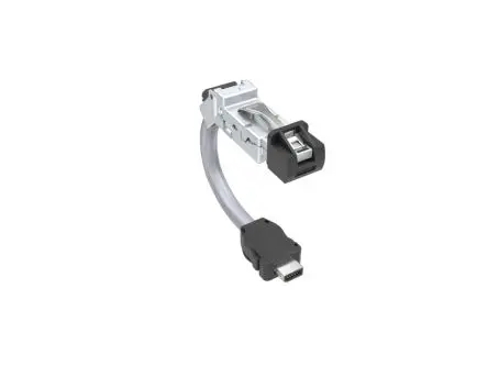 Produktfoto 1 von Amphenol Communications Solutions DRPC5 Cat6a Ethernet-Kabel, 1 m, Schwarz, Thermoplast