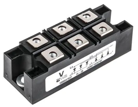 Produktfoto 1 von Vishay Brückengleichrichter-Modul 1600 V 1.18 kA Panel 1.63 V INT-A-pak Einfach 6-Pin 10 mA