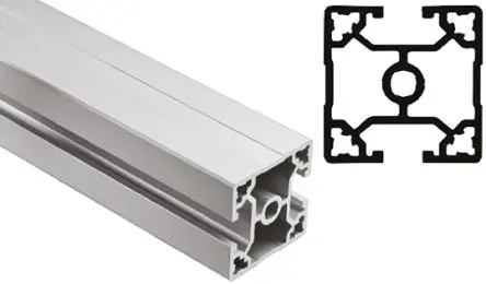Produktfoto 1 von FlexLink Silber XC Aluminium Strebenprofil 44 x 44 mm, 2-fach Nut 11 mm, Länge 3000 mm XC