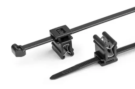 Produktfoto 1 von HellermannTyton EdgeClip Nylon 6.6 Kabelbinder Außen gezackt Schwarz 4.6mm x 200 mm