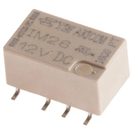 Produktfoto 1 von TE Connectivity IM Signalrelais Oberfläche, 12V dc Spule, 2-poliger Umschalter, max. 2A, 250V ac / 220V dc, Lot
