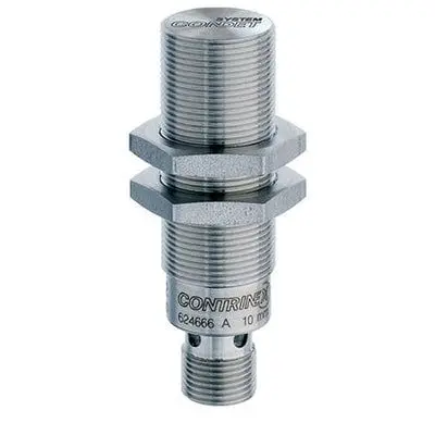 Produktfoto 1 von Contrinex 120253 M18 Induktiver Näherungssensor, Gewinderohr 10 mm, IP69K, IP68