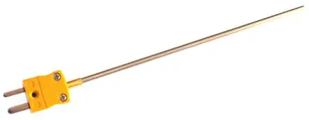 Produktfoto 1 von RS PRO Z2-T Edelstahl Mineralisoliertes Thermoelement Typ K, Ø 1.5 mm x 1 m -40 °C → 1100 °C, DKD/DAkkS-kalibriert