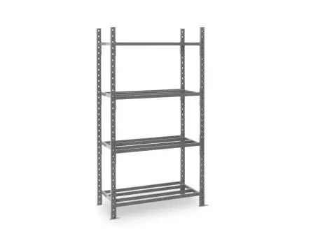 Produktfoto 1 von Manorga Regal Starterset, 4 Regale, Stahlblech, RAL 7024, 2000 mm x 1260mm, 700 mm, 460 kg Last