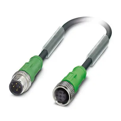 Produktfoto 1 von Phoenix Contact SAC, 4-polig Steuerleitung, M12, Gerade Stecker 4 / M12, Gerade Buchse, Länge 300 mm