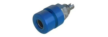 Produktfoto 1 von Hirschmann Test & Measurement 4 mm Buchse Blau Buchse für Laborstecker, Kontakt verzinnt, 60V dc 32A Lot