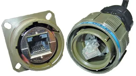 Produktfoto 1 von Amphenol Socapex RJFTV Stecker Cat5e Ethernet-Steckverbinder, 1-Port Gerade