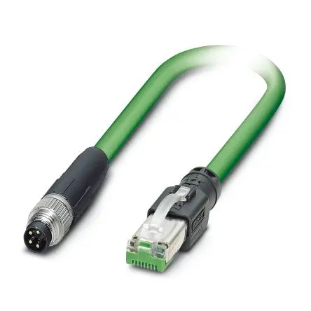 Produktfoto 1 von Phoenix Contact NBC Cat.5 Ethernet-Kabel, 1 m, Grün 4 Abgeschirmt Geschirmt, Aussen ø 6.5 mm Außen-ø , Polyvinylchlorid