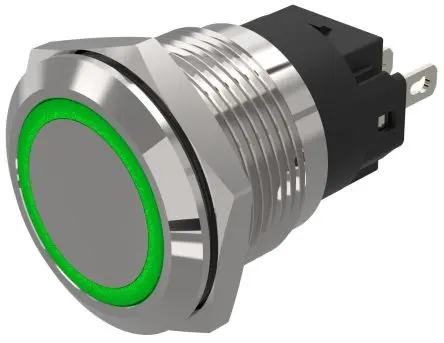 Produktfoto 1 von EAO 82 Grün Anzeige, Lötanschluss 24V ac/dc 19 mm, IP65, IP67