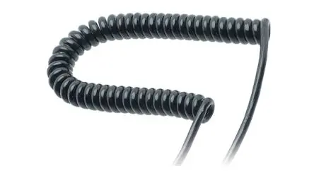 Produktfoto 1 von RS PRO TB28 FLEX Spiralkabel, 3-adrig Schwarz, 1.6 m, Polyurethan 70 °C