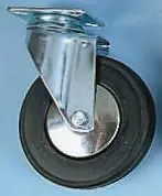 Produktfoto 1 von Tente Drehbar Rolle, Rad ø 100 mm, 80 kg, Ges H. 137 mm, Rad B. 32 mm, Gummi
