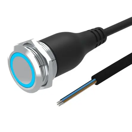 Produktfoto 1 von EAO 82 Druckschalter Grün Beleuchtet Tastend Panel Ø 22 mm, 1 Wechsler / 3A 240 V dc 240 V ac, IP65, IP67