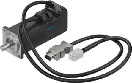 Produktfoto 1 von Festo EMMB-AS Servomotor, 0.96 Nm, 300V, 6000U/min, 100 W, 0.352 Nm, B. 200mm, T. 10 mm, L. 175 mm