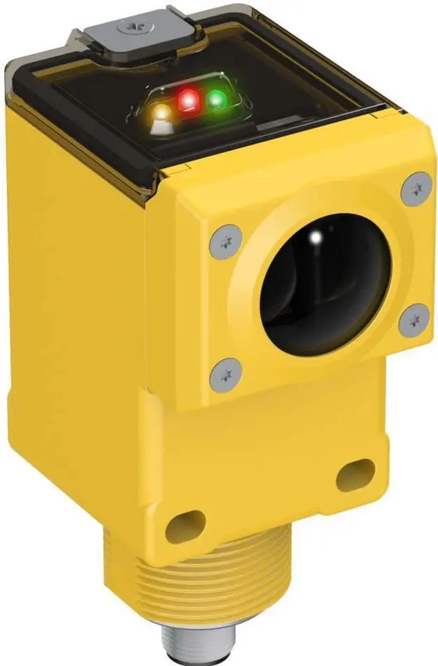 Produktfoto 1 von Banner Rechteckig Optischer Sensor, Konvergent, Bereich 100 mm, Bipolar Ausgang, M12 Integral QD, Hell-/dunkelschaltend