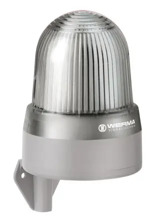 Produktfoto 1 von Werma 433 LED, Dauerbetrieb-Licht Beacon-Sounder-Kombination 230V Klar IP65 Wand / 92 dB 98 dB @ 1m