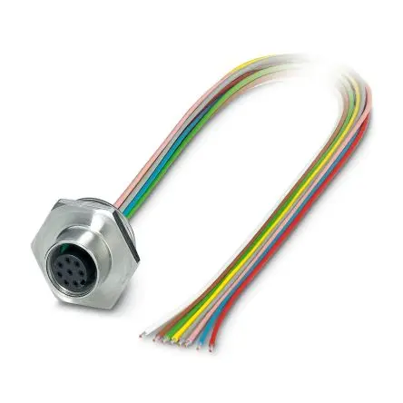 Produktfoto 1 von Phoenix Contact SAC, 8-polig Sensor-Betätigungselementkabel, M12 Buchse 8 / Freies Kabelende, Länge 500 mm