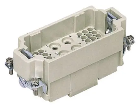 Produktfoto 1 von HARTING Han K Industrie-Steckverbinder Kontakteinsatz Stecker, 43-polig 40A, Kabel, Steckverbindereinsatz