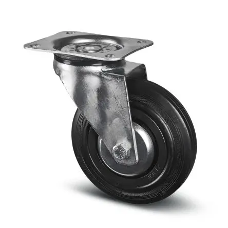 Produktfoto 1 von Tente Drehbar Rolle, Rad ø 100 mm, 75 kg, Ges H. 128 mm, Rad B. 35 mm, Polypropylen