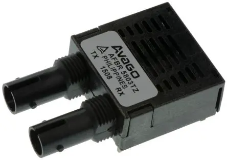 Produktfoto 1 von Broadcom LWL-Transceiver, 100 Mbit/s, ST-Anschluss 1380 nm Wellenlänge max. Empf., 9-polig Rund 1.9 ns 1.6 ns 2.14 ns