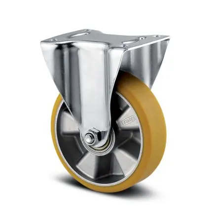 Produktfoto 1 von Tente Feststehend Rolle, Rad ø 125 mm, 250 kg, Ges H. 155 mm, Rad B. 30 mm, Aluminium