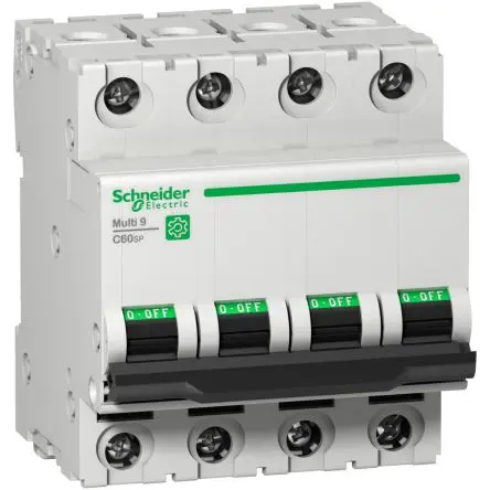 Produktfoto 1 von Schneider Electric Multi9 Miniaturüberlastschalter Typ D, Pol 4-polig 32A, Abschaltvermögen 10 kA Multi9