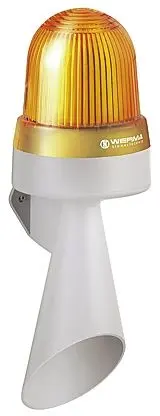 Produktfoto 1 von Werma 435 LED, Filament/Warnsummer-Licht Alarm-Leuchtmelder 48V ac/dc Gelb IP65 Halterung / 108 dB 108 dB @ 1m