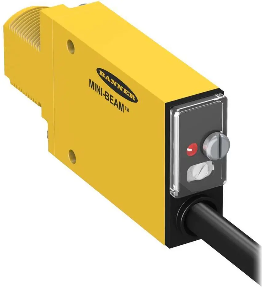 Produktfoto 1 von Banner Optischer Sensor, Konvergent, Bereich 43 mm, SPST Ausgang, Hell-/dunkelschaltend