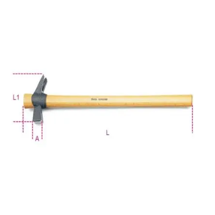 BETA Hammer, Klauenhammer 441 g Holz-Stiel 450 mm